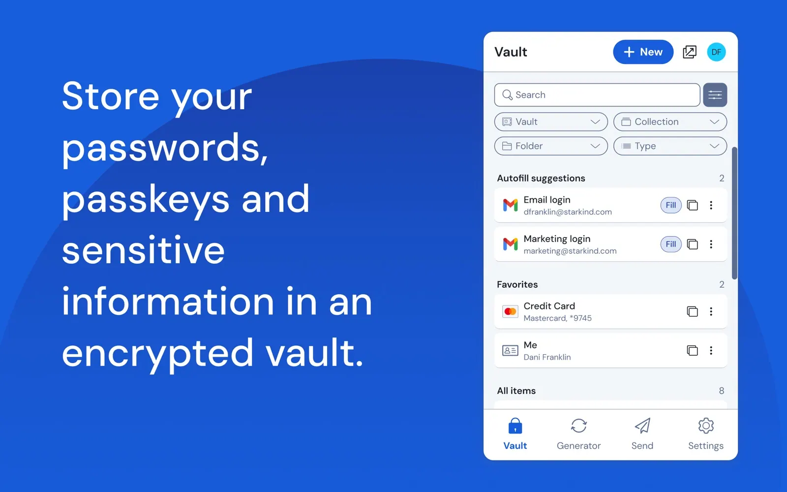 Bitwarden screenshot 1