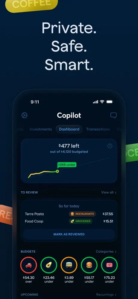Copilot Money screenshot 1