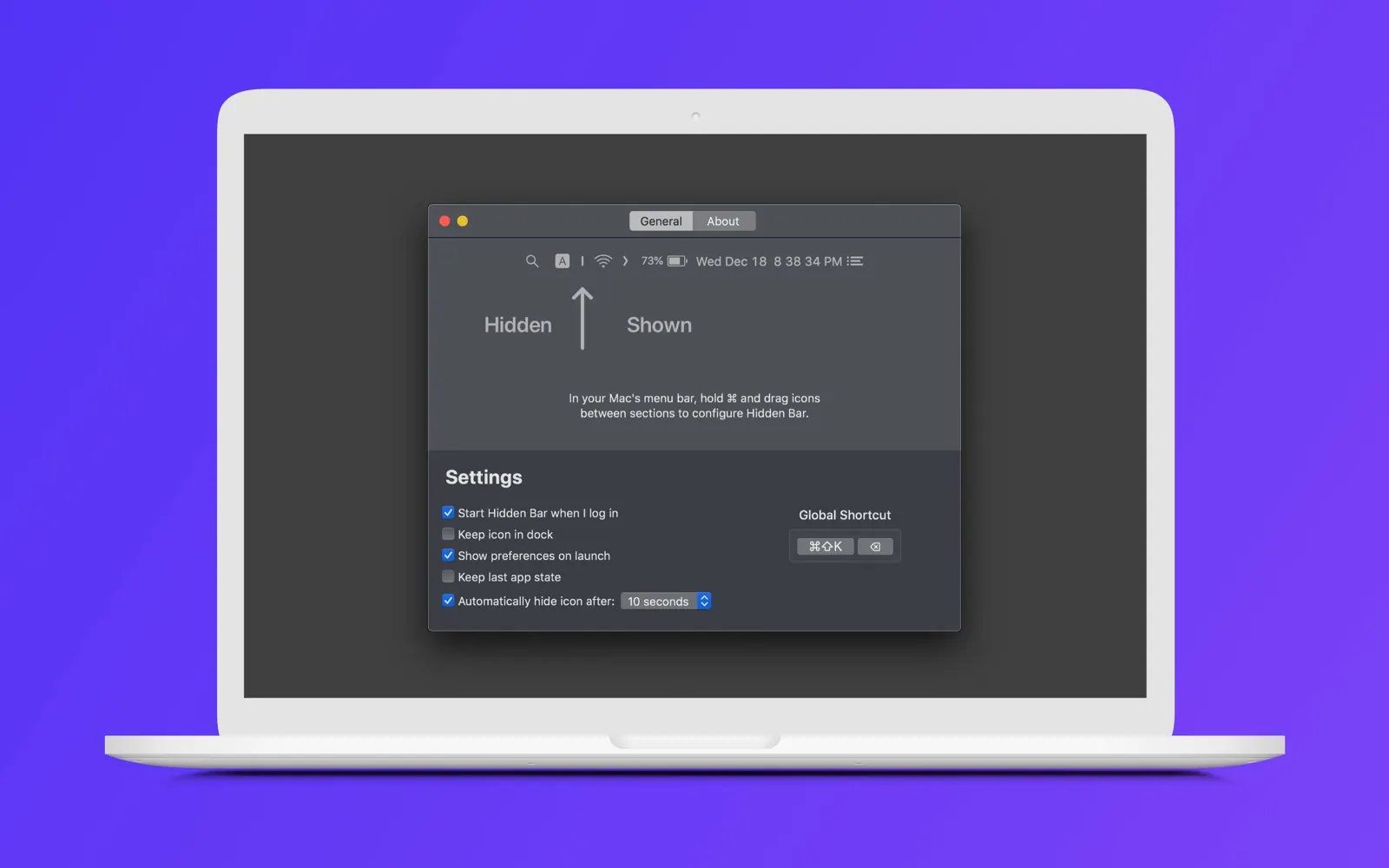 Hidden Bar screenshot 2