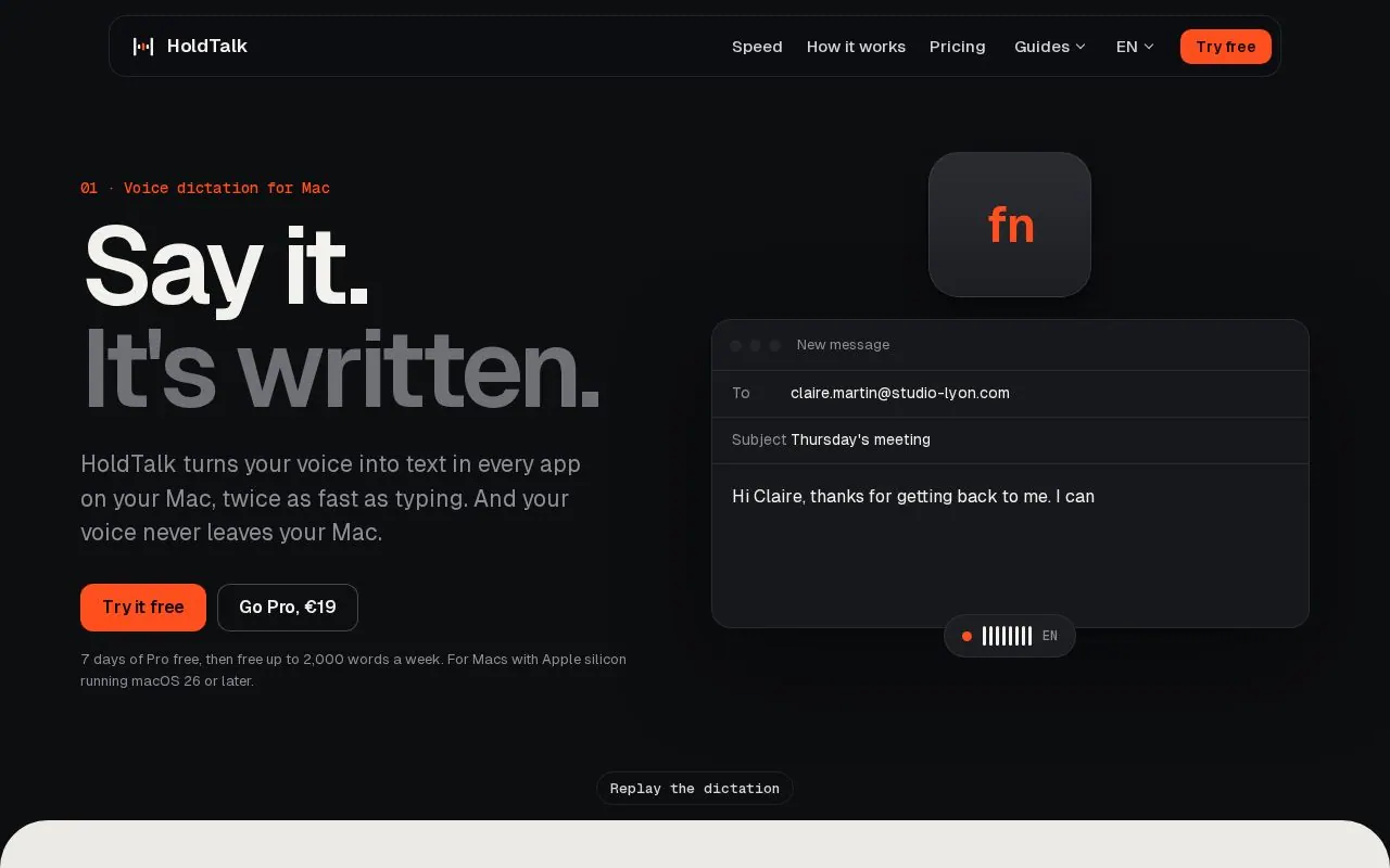 HoldTalk screenshot 1