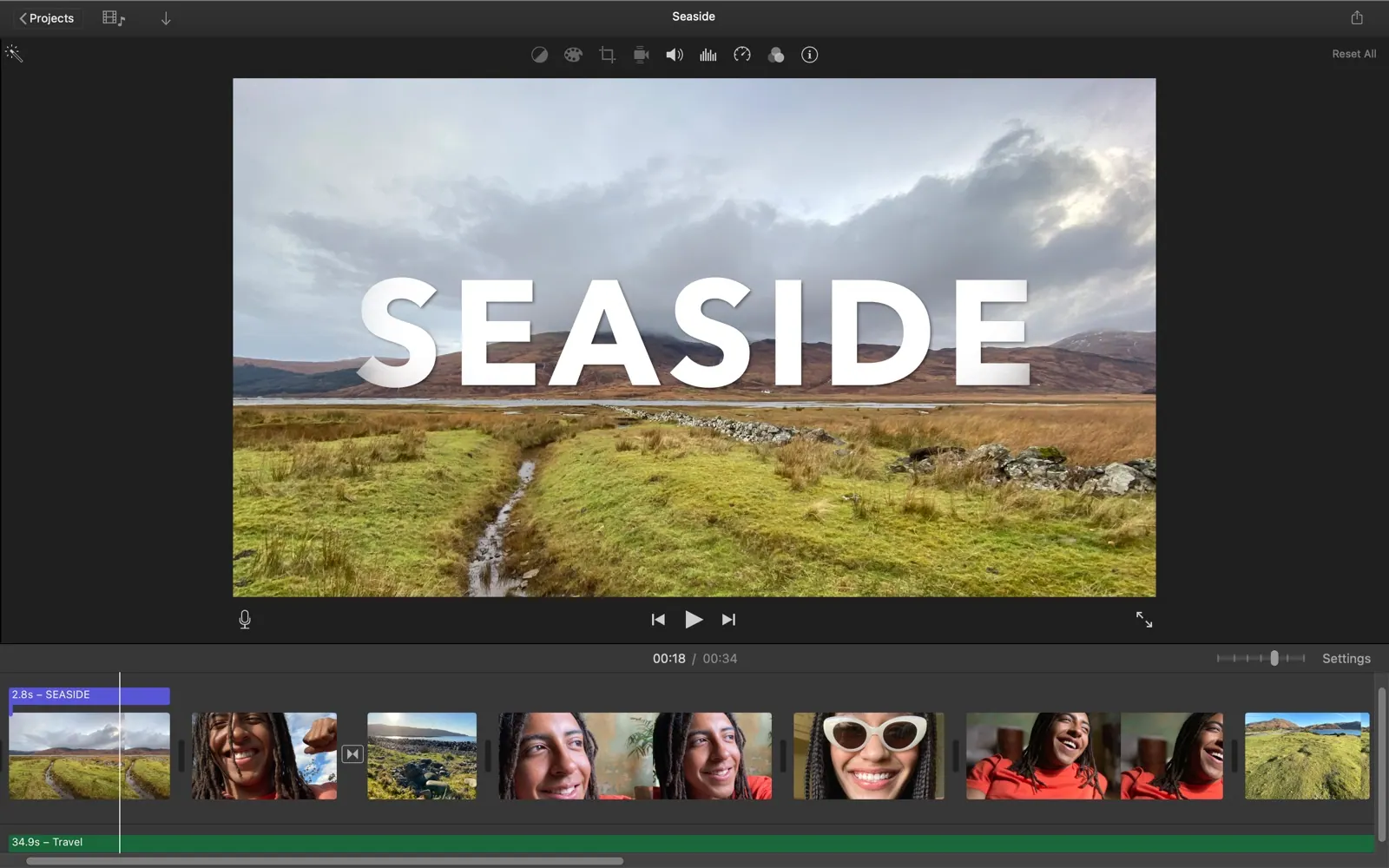iMovie screenshot 1