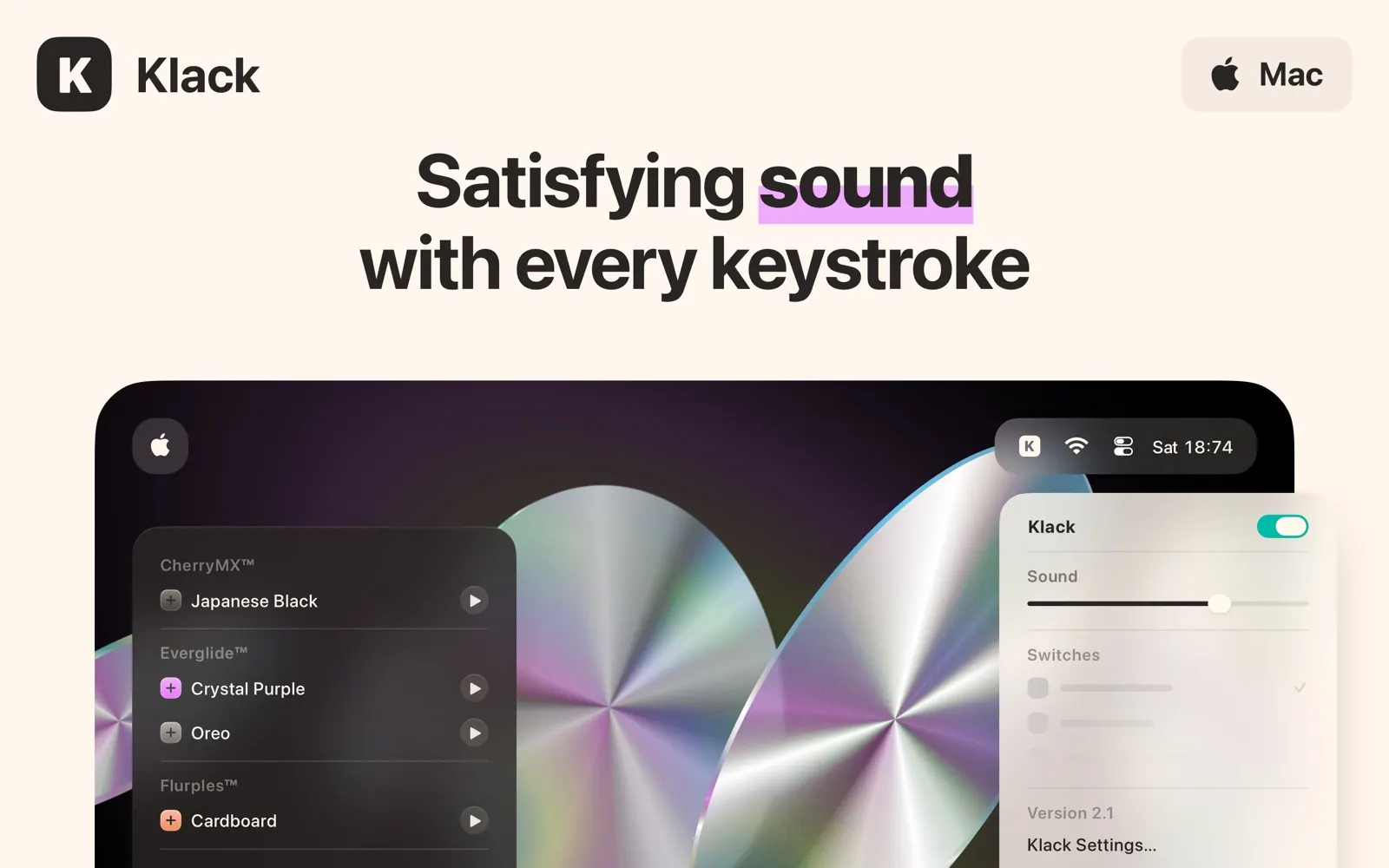 Screenshot of Klack