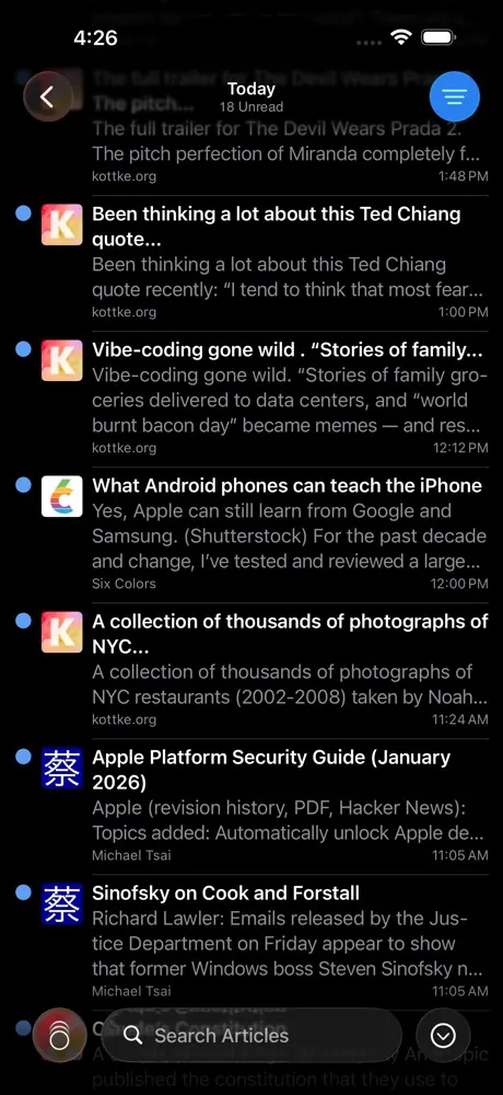 NetNewsWire screenshot 3