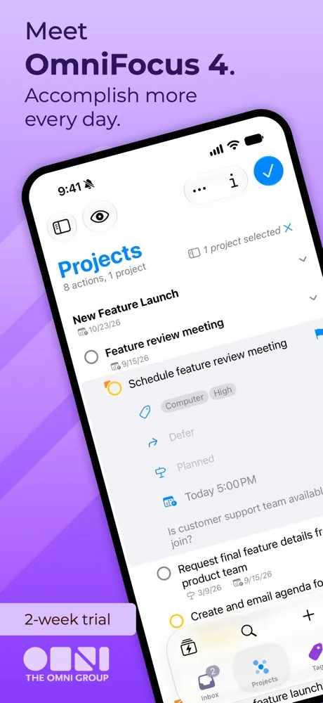 OmniFocus 4 screenshot 1