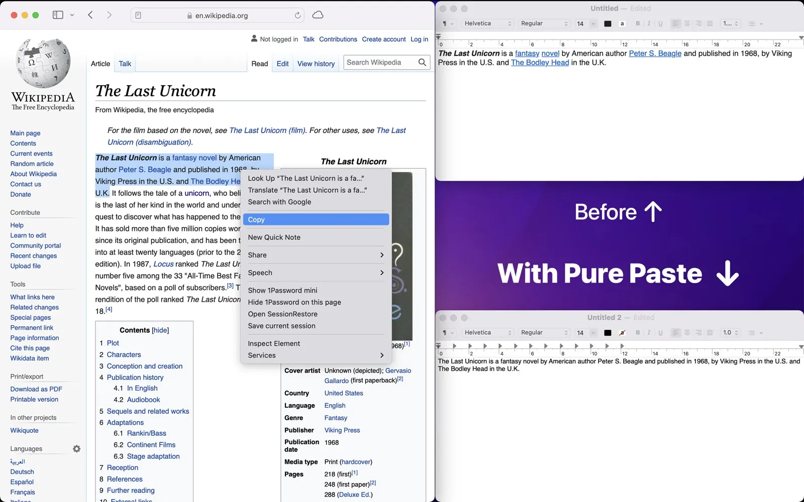 Pure Paste screenshot 1