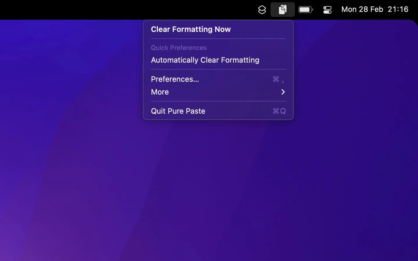 Pure Paste screenshot 2