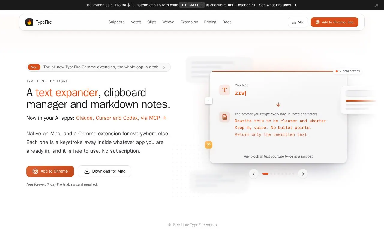 TypeFire screenshot 1